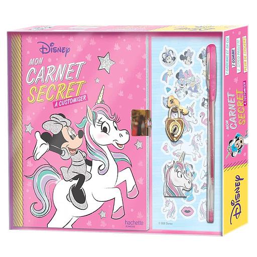 Mon carnet secret à customiser  - Avec 1 carnet à compléter, 1 cadenas et sa clé, 1 gomme, 1 stylo pailleté et plein de stickers