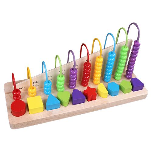 Jouet en bois de calcul et de formes Triple Play
