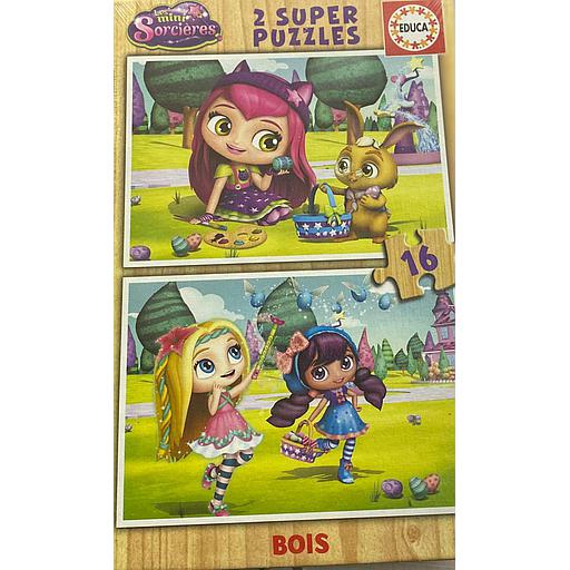 2 PUZZLES LES  Sorcière 16 PCS