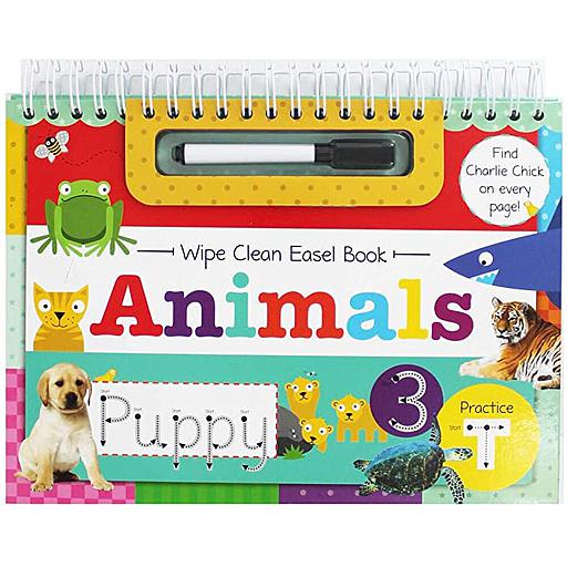 Wipe Clean Easel Book - Animals