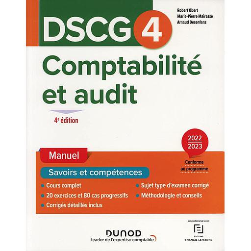 Comptabilité et audit DSCG 4  - Manuel