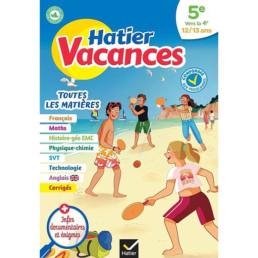 Hatier vacances de la 5e vers la 4e  - Toutes les matières