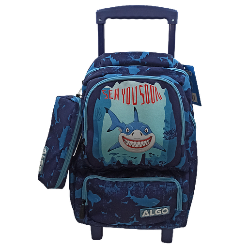 Cartable Trolley 2 Pieces Algo N°16 Shark