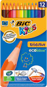 Crayon Couleur de 12 GM Bic Metal