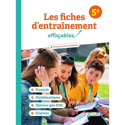Les fiches entraînement effaçables 5e