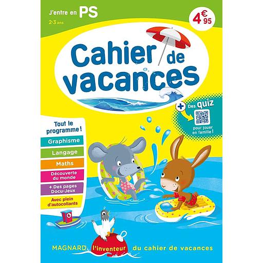 Cahier de vacances j'entre en PS