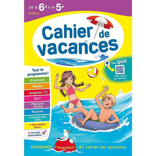 Cahier de vacances de la 6e à la 5e