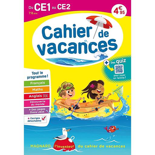 Cahier de vacances du CE1 au CE2