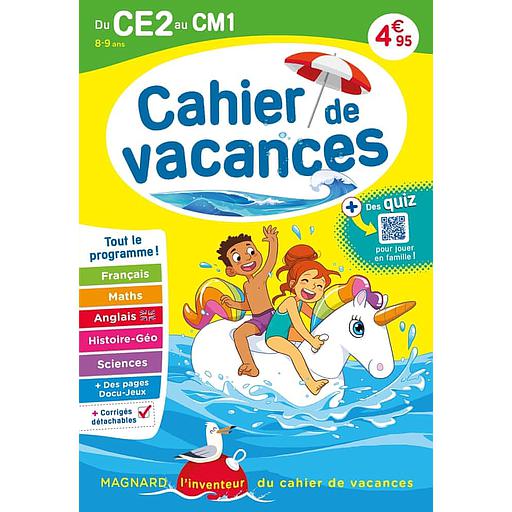 Cahier de vacances du CE2 au CM1