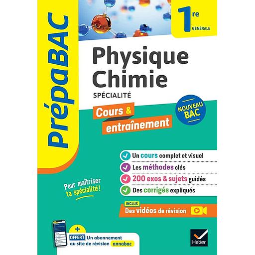 Physique-chimie spécialité 1re générale