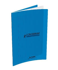 Cahier Pique Séyès 96P Conquérant Polypro Bleu 90G 17*22