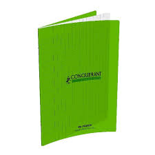 Cahier Pique Séyès 96P Conquérant Polypro Vert 90G 17*22