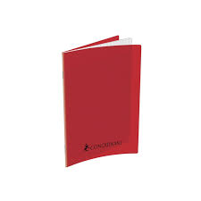 Cahier Pique Séyès 192P  Conquérant Polypro Rouge 90G 17*22