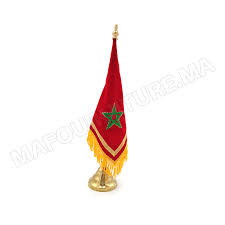 Drapeau Marocain avec Support