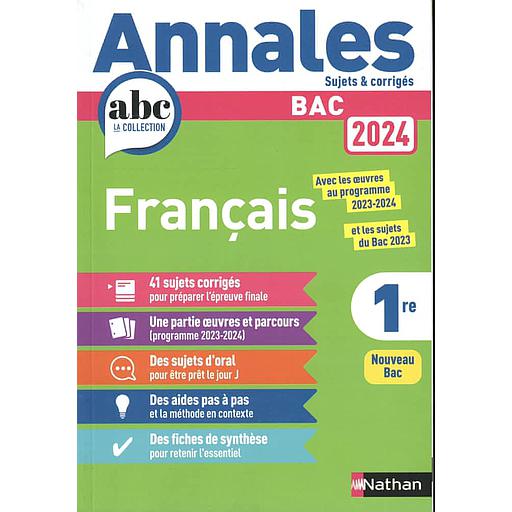 Français 1re  - Sujets & corrigés