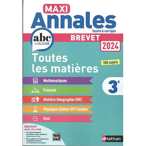 Toutes les matières 3e  - Sujets et corrigés
