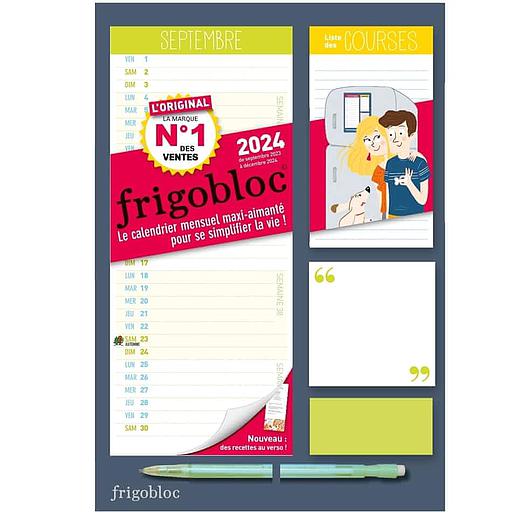 Mini Frigobloc 2024 - Le calendrier mensuel maxi-aimanté pour se simplifier la vie !