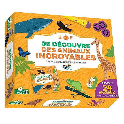 Je découvre des animaux incroyables  - Coffret avec lampe