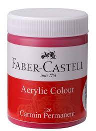 Peinture Acrylique 140ML Permanent Carmin