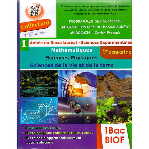 collection 20/20 maths-PC-SVT 1ère semestre 1bac biof sc exp