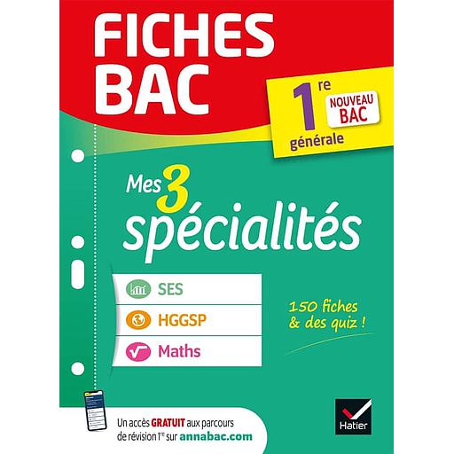 Mes 3 spécialités 1re générale : SES, HGGSP, Maths