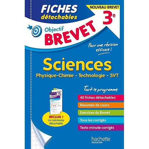 Fiches détachables Sciences 3e  - Physique-chimie, technologie, SVT