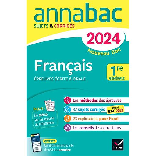 Français 1re générale  - Sujets & corrigés