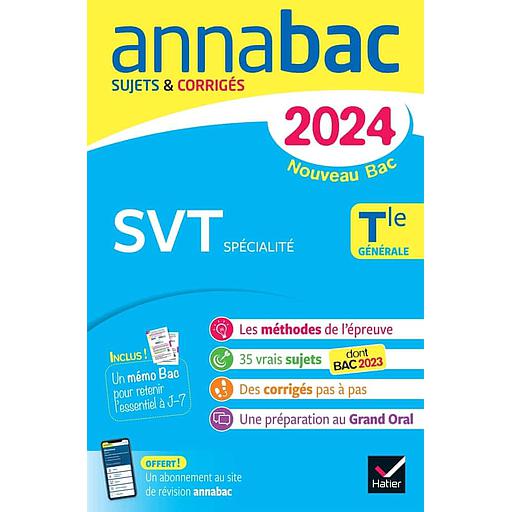 SVT spécialité Tle générale  - Sujets & corrigés