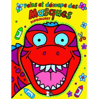 Dinosaures peins et découpe des masques - DINOSAURES