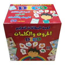 لعبة البطاقات لتعليم الحروف والكلمات - Mes Premiéres Cartes 58 Cartes