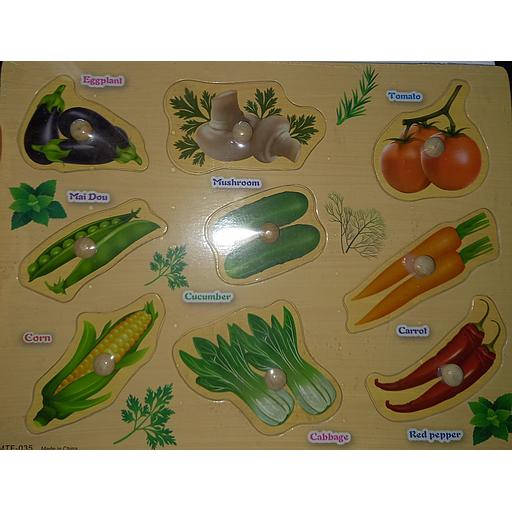 wooden puzzle vegetables