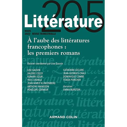 Littérature N° 205, janvier 2022