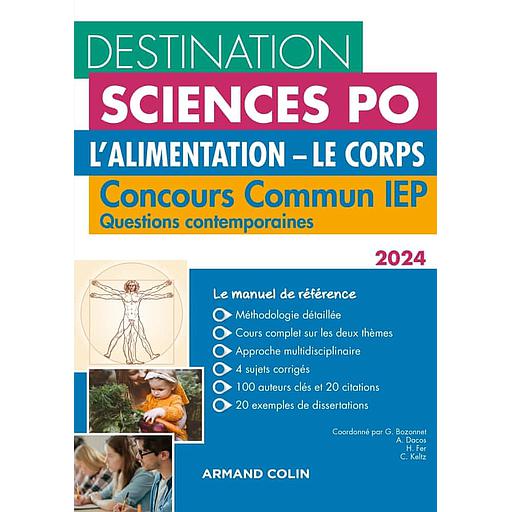 L'alimentation ; Le corps  - Concours commun IEP - Questions contemporaines