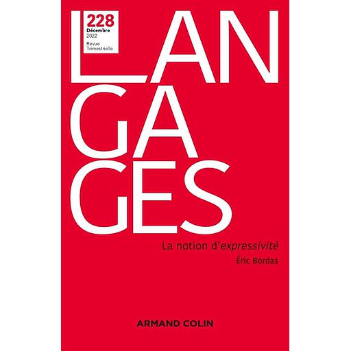 Langages N° 228, décembre 2022 - La notion d'expressivité