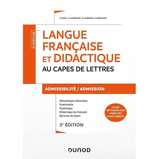 Langue française et didactique au CAPES de lettres  - Admissibilité/admission