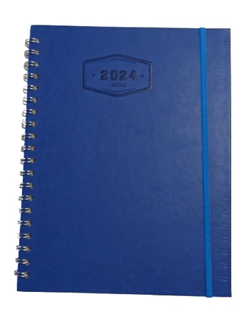 Agendas Semainier Papier Ivoire 90Grs 144 Pages Spirale 16*22 2024