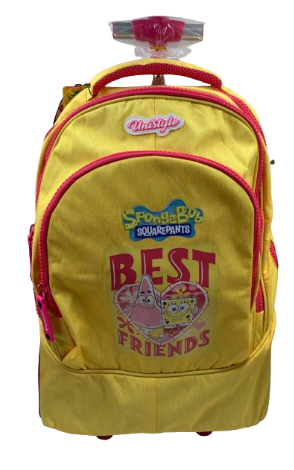 Cartable a Roulette 3 Poche Tissu Imperméable avec Roues Silencieuses