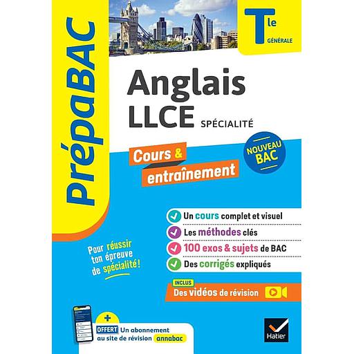 Prépabac Anglais LLCE Tle générale (spécialité)