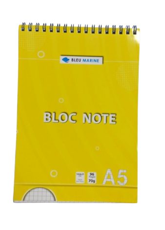 Bloc Note Spiral 96P 5*5 A5 70G