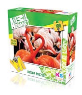 Puzzle 100 pcs Flamingo Lovers