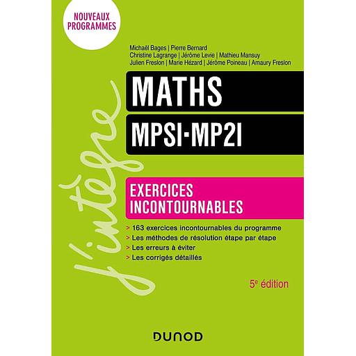 Campus Maths MPSI-MP2I - Exercices incontournables