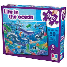 JUMBO PUZZEL - Life in the ocean 50 pcs