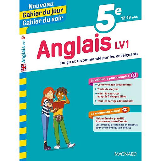 Cahier du jour/Cahier du soir Anglais LV1 5e + mémento