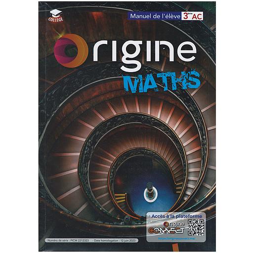 Origine MATHS 3éme AC