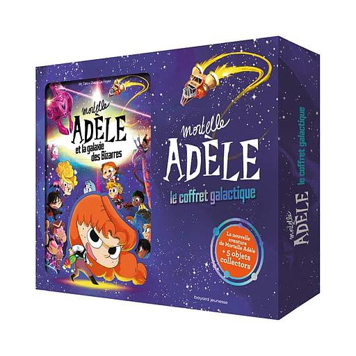Mortelle Adèle - Le coffre galactique - Avec Mortel Adèle et la galaxie des bizarres, 1 carnet, 1 planche de stickers, 5 cartes collectors, 1 bracelet membre, 1 passeport galactique