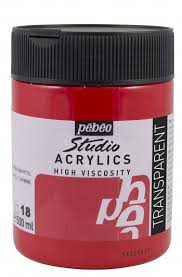 Peinture Acryliques Pot de 500 ml Carmin