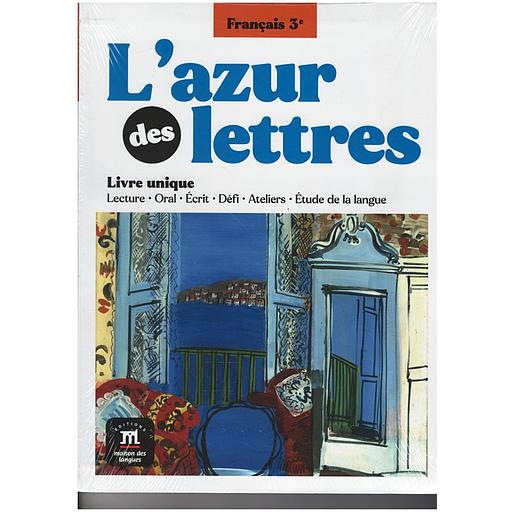 PACK L'AZUR DES LETTRES 3E - LIVRE + CAHIER D'EXERCICES  ÉLÈVE (EDITION 2024