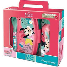 Boite Gouter 800ML + Gourde Aluminium 500ML Minnie Mouse