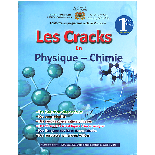Les Cracks En Physique-Chimie 1AC - Manuel 2024