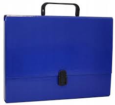 Classeur A4/5cm, avec Poignée et Fermeture à Clip, Bleu